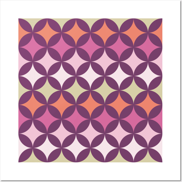 Geometric Pattern: Circle Nested: Orchid Wall Art by Red Wolf